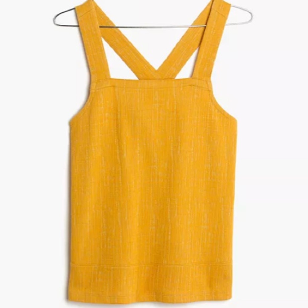 Madewell yellow cross back tank top sizeXS - Picture 2 of 6